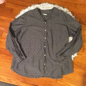 Polka dot button down